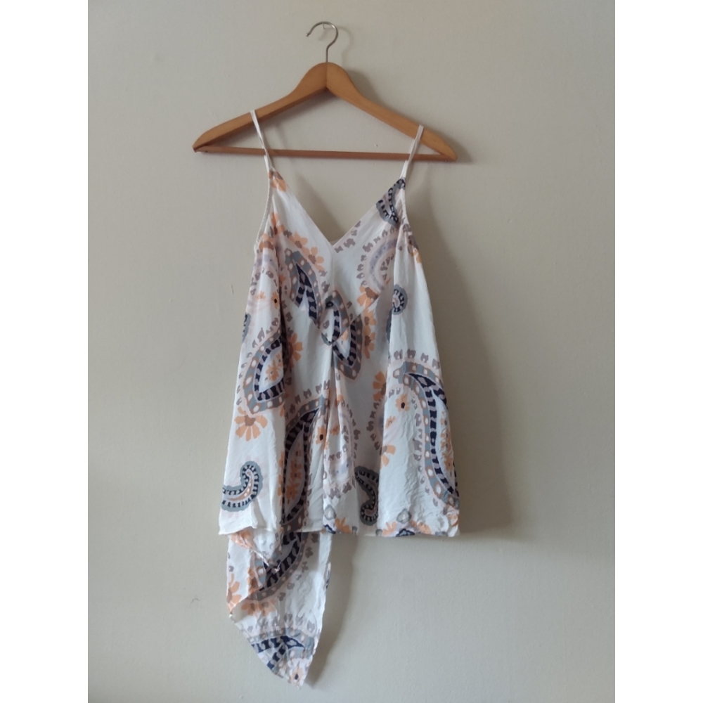 Anthro HD in Paris Asymmetrical  Silk Tank Top - 8